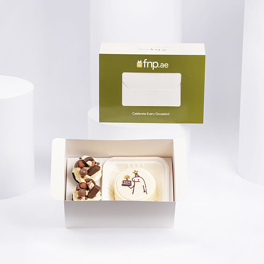 بنتو كيك وكب كيك فلورك ميم لعيد الميلاد: ميني كيك