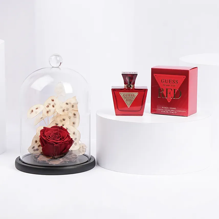 Forever Red Rose With Guess Seductive Red For Women Forever Red Rose With Guess Seductive Red For Women: