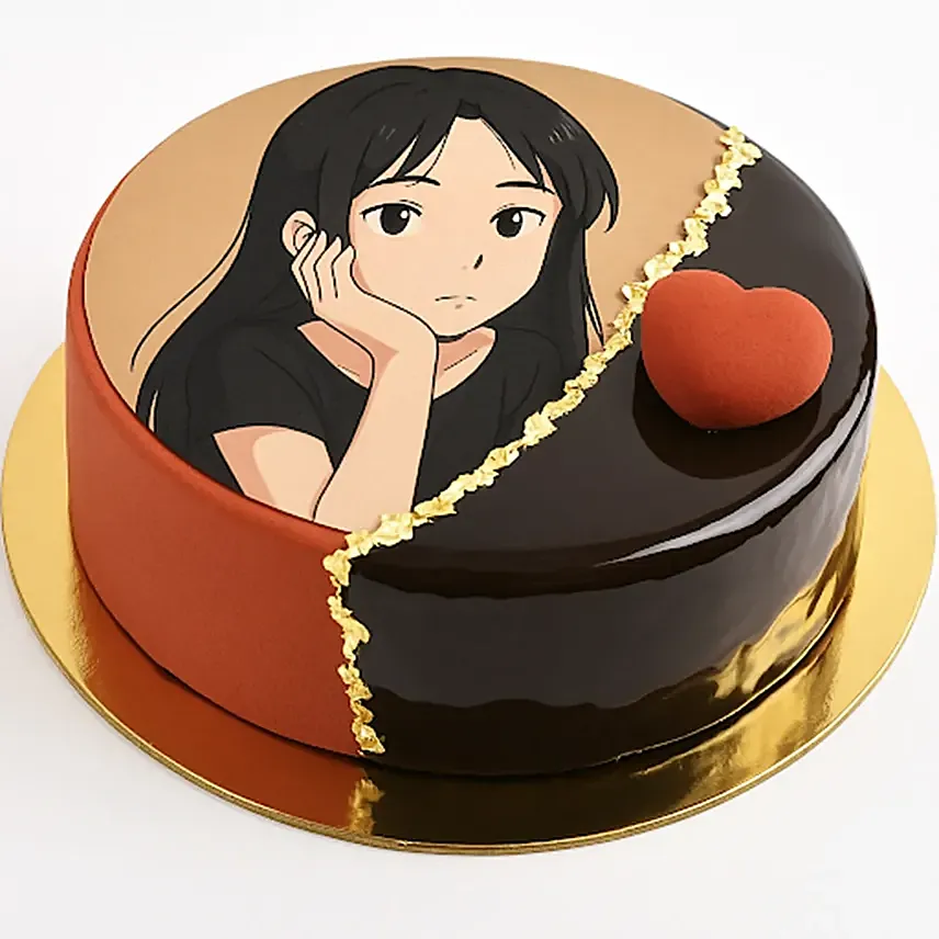 Ghibli Dream Choco Photo Cake: Personalised Ghibli