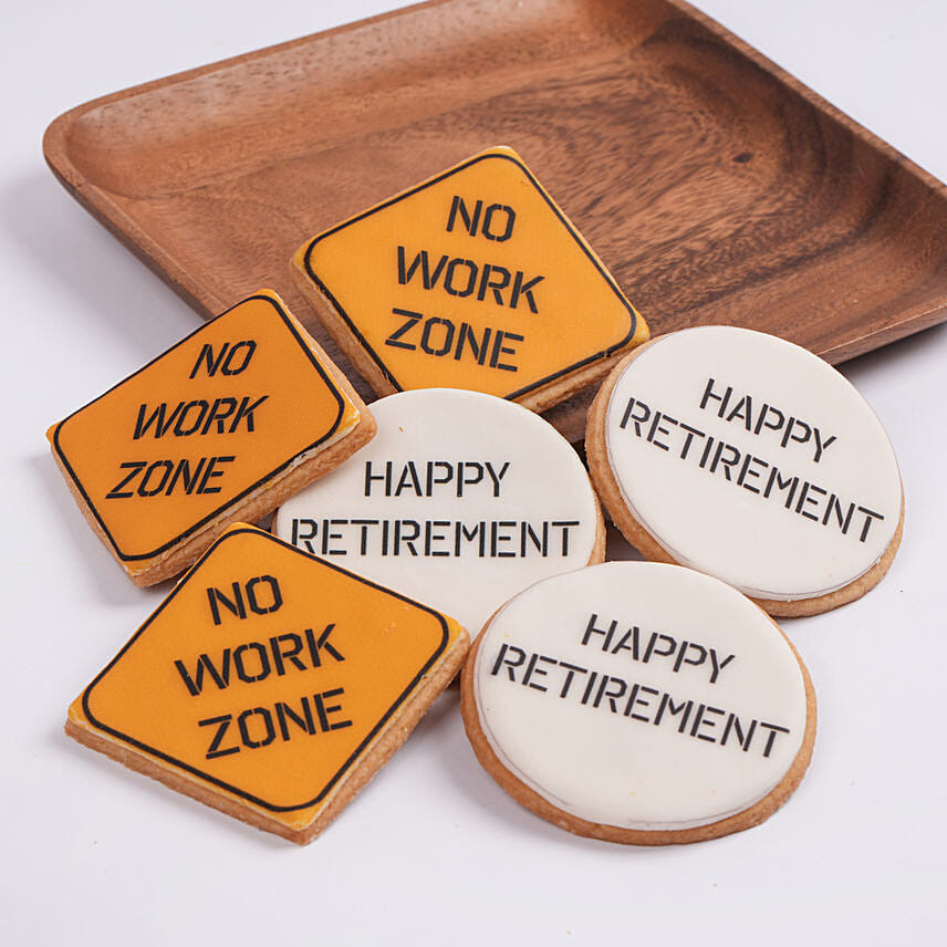 Happy Retirement Cookies 6 Pcs: Cookies 