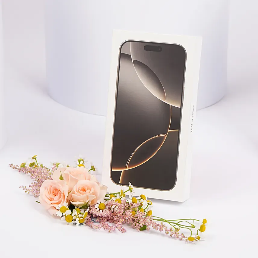 Iphone 16 Pro Gift with Flowers Iphone 16 Pro Gift with Flowers: Apple Gifts