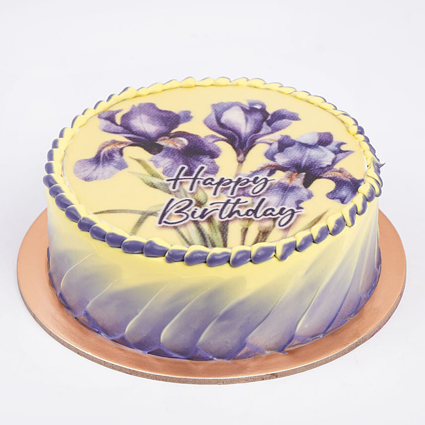 IRIS Flower Birthday Chocolate Cake IRIS Flower Birthday Chocolate Cake: