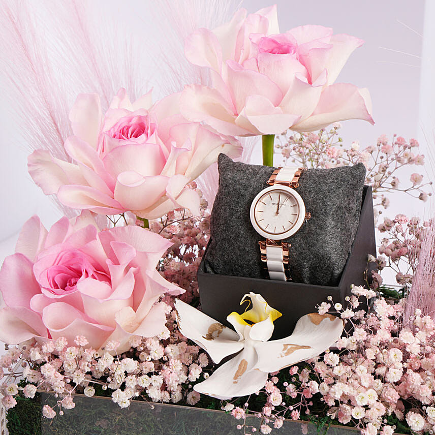 Kenneth Cole Watch For Her With Floral Arrangement: Kenneth Cole Watches