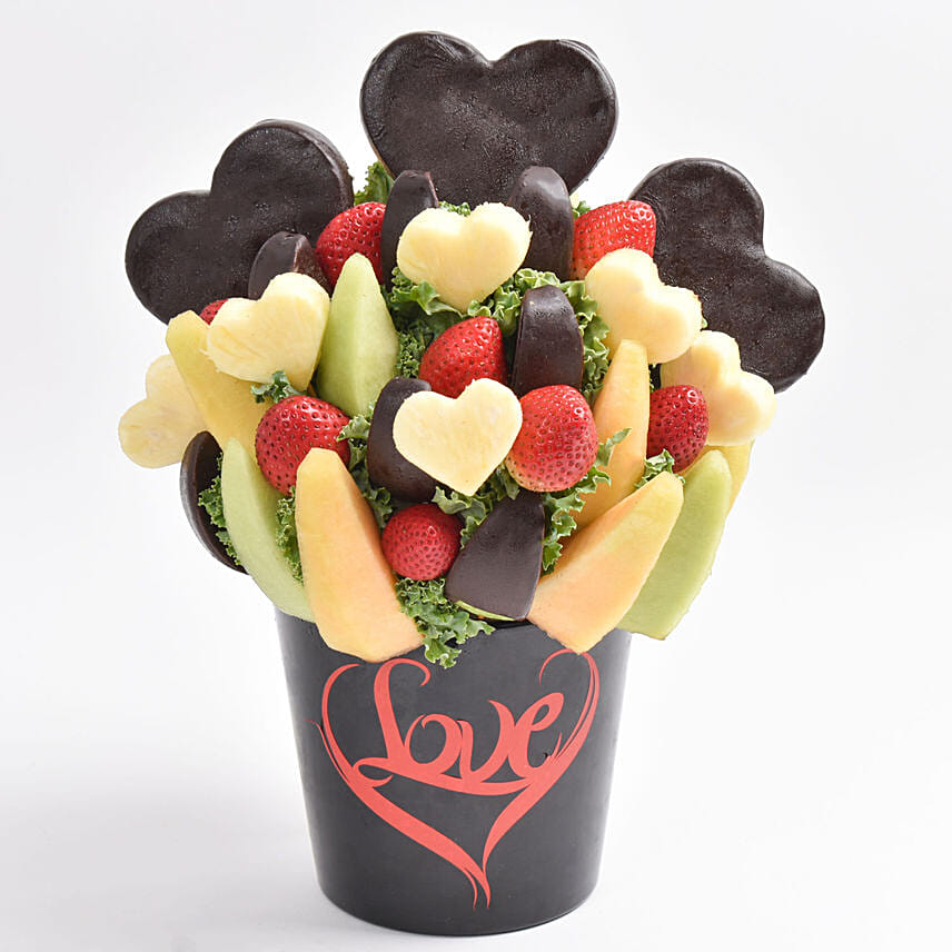 Love Fruit Arrangement Love Fruit Arrangement: Food Gifts