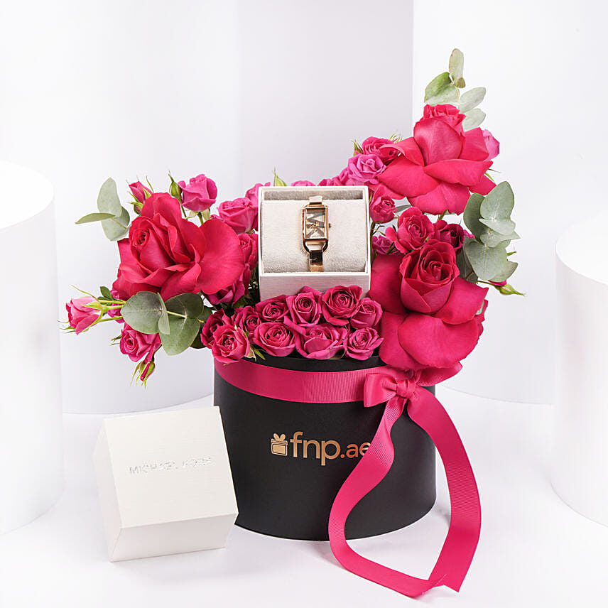 بوكس ورود مع ساعة مايكل كورس امباير انالوج نسائية بوكس ورود مع ساعة مايكل كورس امباير انالوج نسائية: ساعات