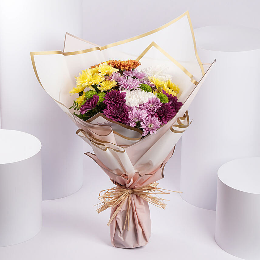 Mix Chrysanthemums Bouquet Mix Chrysanthemums Bouquet: New Born Flowers