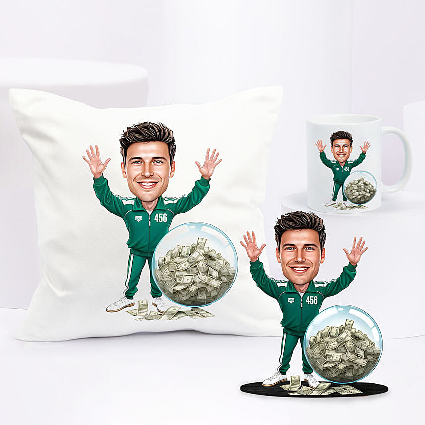 طقم مجسم وكوب وكوشن لعبة الحبار طقم مجسم وكوب وكوشن لعبة الحبار: وسائد عيد الميلاد