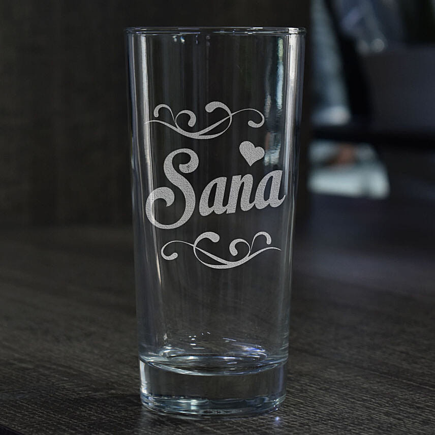 Personalised Engraved Water Glass: Thanksgiving Day Gifts