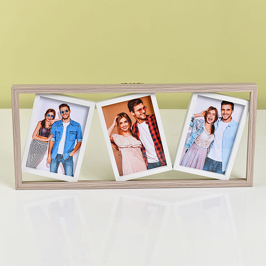 Premium 3 Photo Collage Wooden Frame Premium 3 Photo Collage Wooden Frame: Personalised Photo Frames