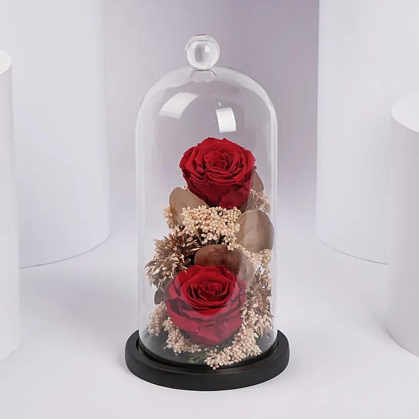 Red Eternal Rose In A Glass Dome Red Eternal Rose In A Glass Dome: Forever Roses