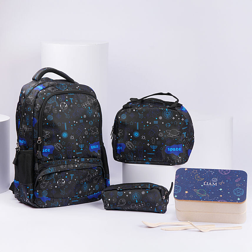 Space Design Back To School Bag With Lunch Box: Back to School Gifts