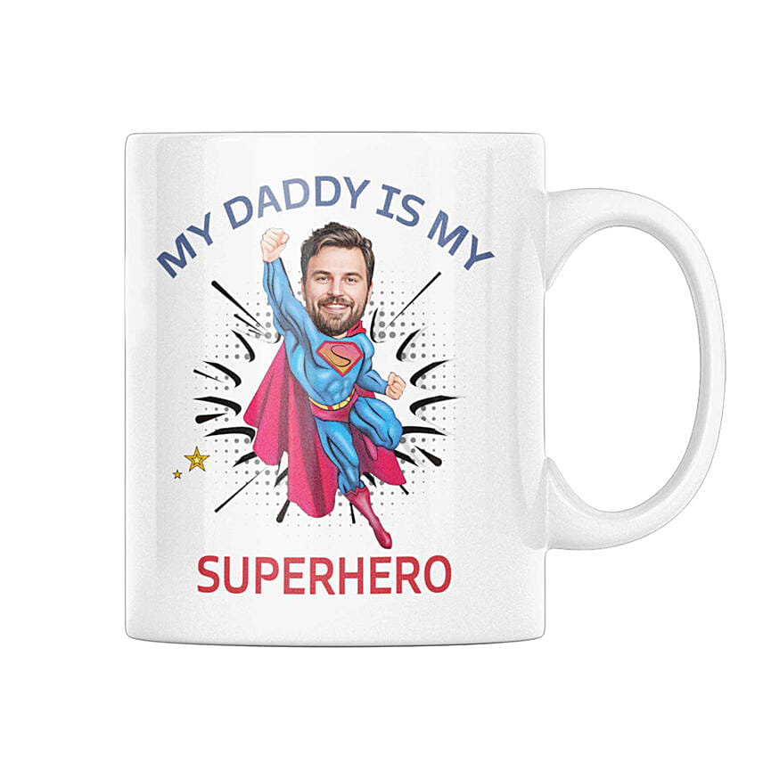 Superhero Dad Mug Superhero Dad Mug: Personalised Caricatures