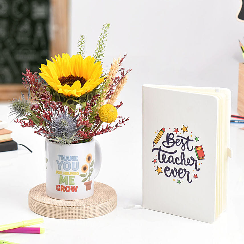 Thank You Flowers And Diary For Teacher Thank You Flowers And Diary For Teacher: Teachers Day Gifts