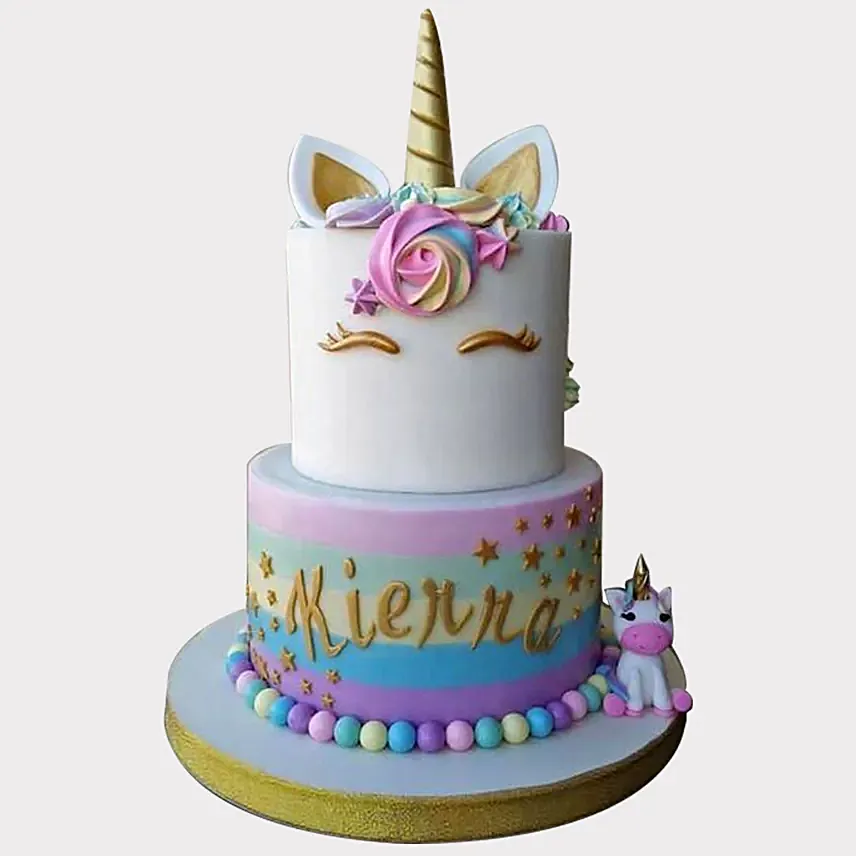 Unicorn Themed Cake Unicorn Themed Cake: Fondant Cakes