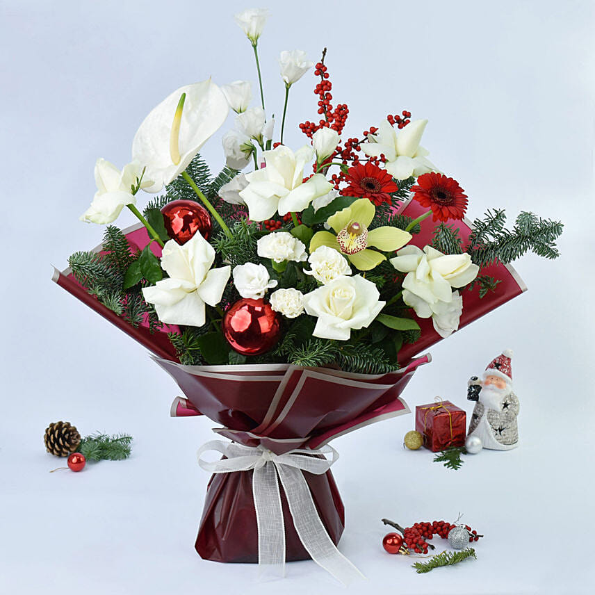 White Beauty Christmas Bouquet White Beauty Christmas Bouquet: Christmas Flowers