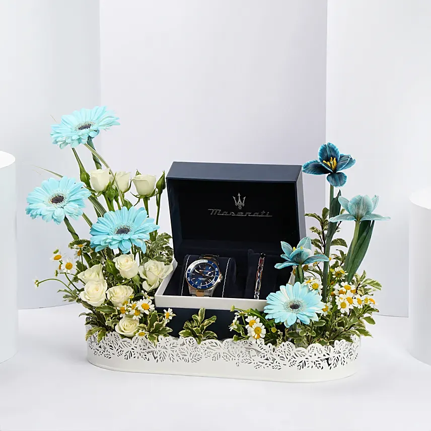 Maserati Blue Dial Analog Watch for Men: Buy Watches 