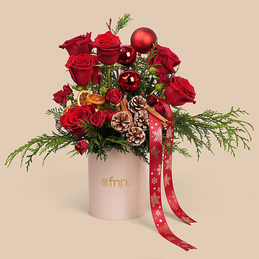 Enchanted Christmas Rose Box: Christmas Flower Arrangements
