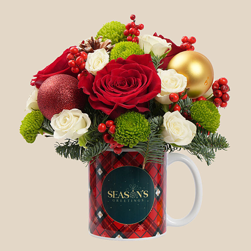 Classic Christmas Bloom Vase: Christmas Flowers