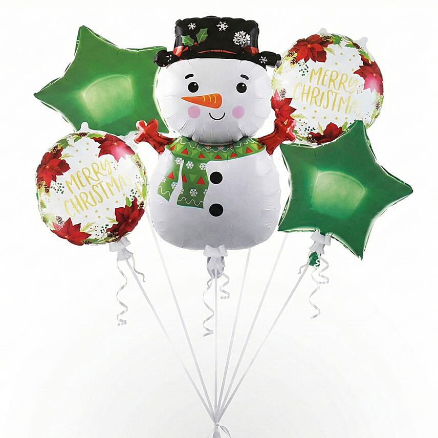Merry Christmas Snowman Balloons: Christmas Balloons