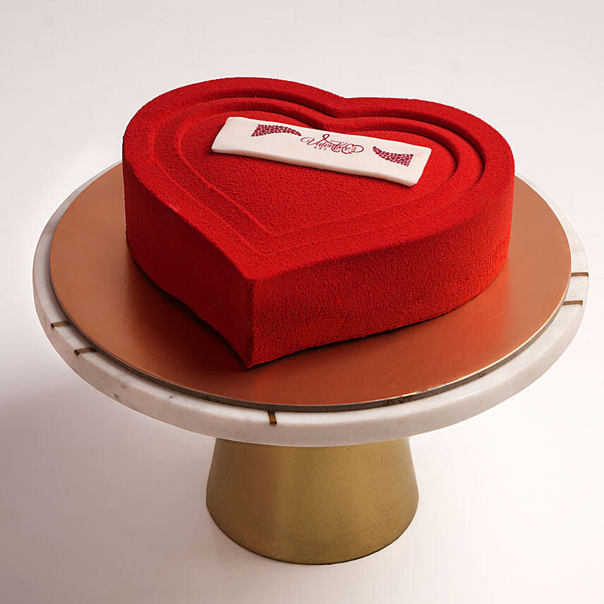 Valentine Bliss Heart Chocolate Cake: Valentines Day Gifts for Boyfriend