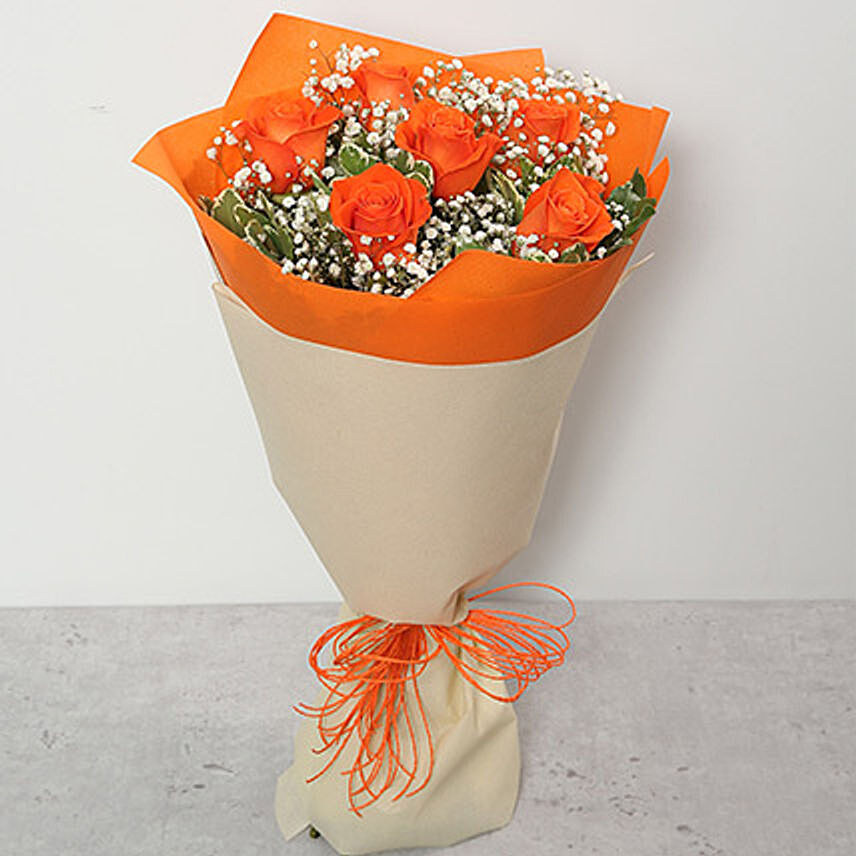 Bouquet Of Orange Roses LB