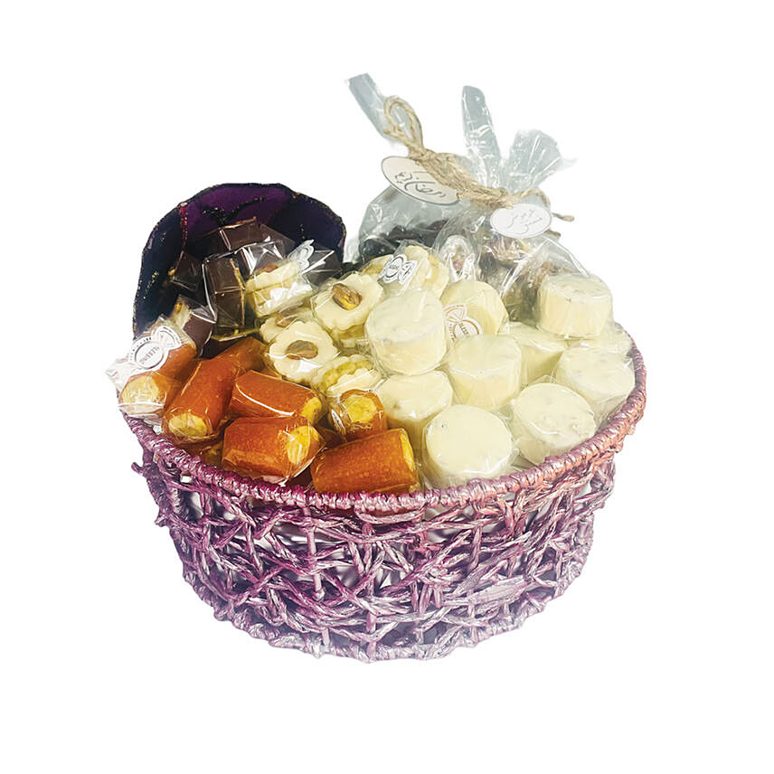 Suhour Surprise Purple Assorted Sweets Gift Basket