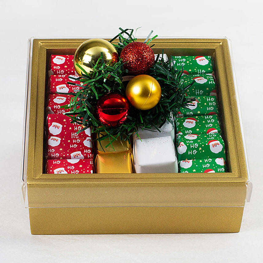 A Merry Little Christmas Chocolate Gift Box Gold