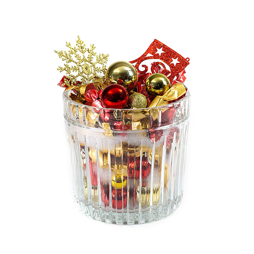 Sleigh Bells Crystal Chocolate Centerpiece