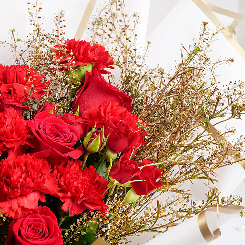 Online Carnations And Roses Blushes Gift Delivery in Lebanon FNP