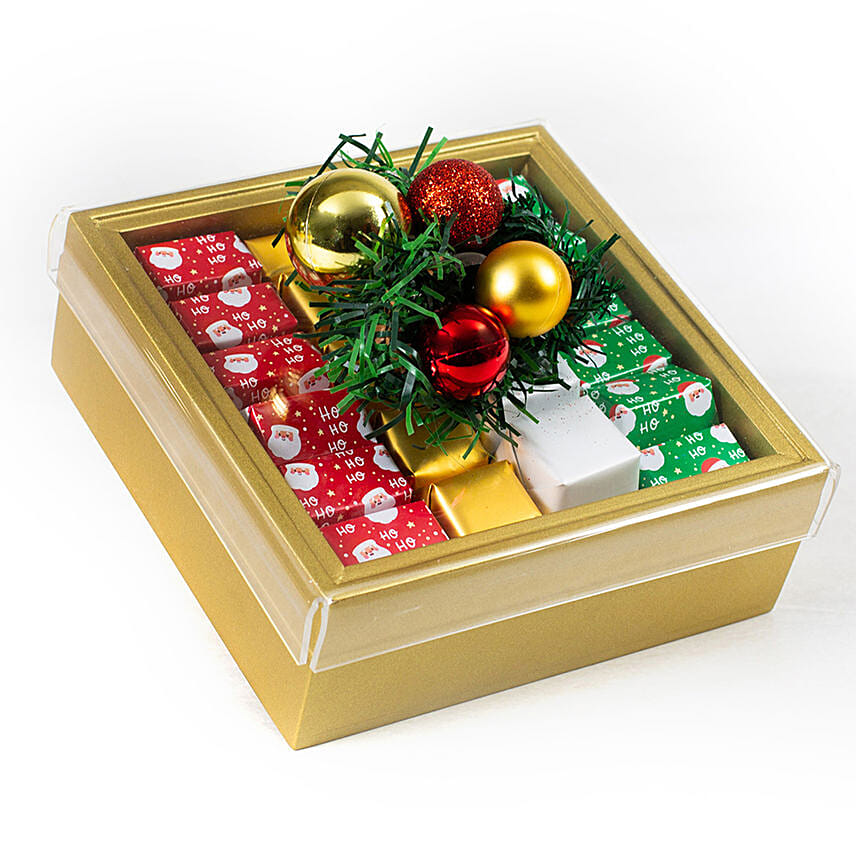 A Merry Little Christmas Chocolate Gift Box Gold