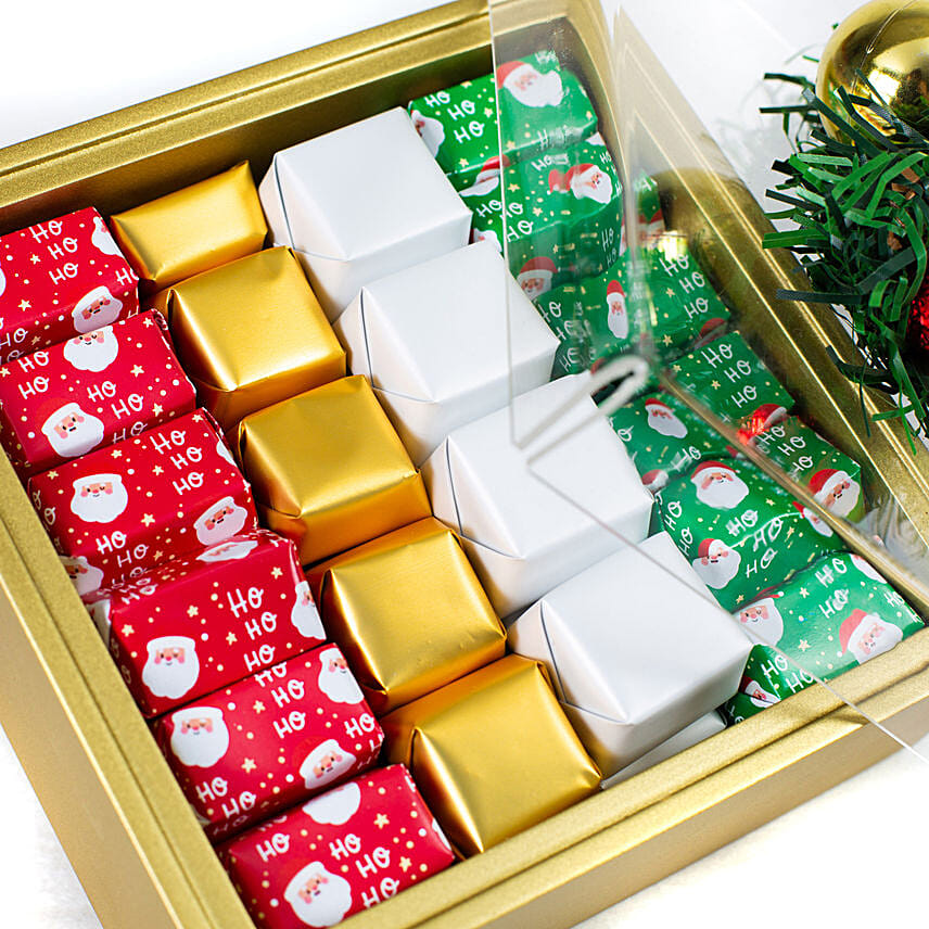 A Merry Little Christmas Chocolate Gift Box Gold