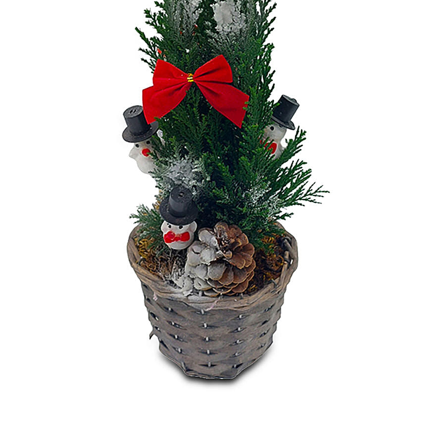Christmas Tree In A Basket