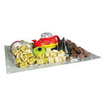 Extraordinary Eftar Gift Assorted Sweets Silver Tray