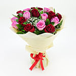 Roses Bouquet Of 10 Pink N 10 Red