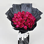 35 Dark Pink Roses Bouquet