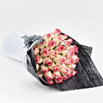 35 Dual Shade Pink Roses Bouquet