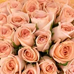35 Peach Rose Bouquet