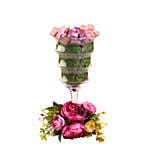 Precious Peonies Chocolate Vase