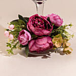 Precious Peonies Chocolate Vase