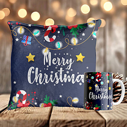 Christmas Lights Cushion And Mug: Christmas Cushions