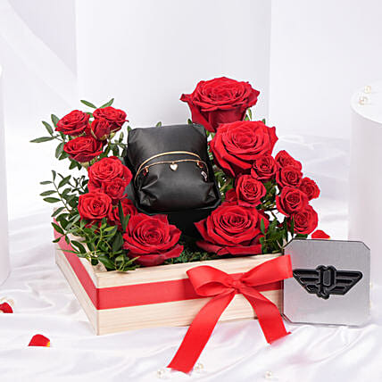 Police Charming Hearts Bracelet And Flowers For Her: Valentine's Day Gifts For Her
