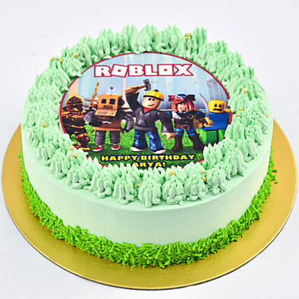 Blue Roblox Cake  Delicious and Fun Cake for Gaming Fans