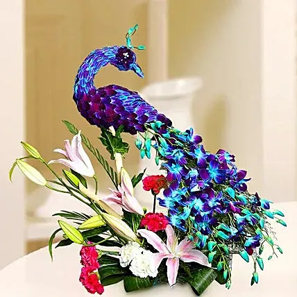 Floral Peacock Charm: 