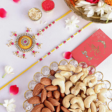 Bhaiya Bhabhi Beads Rakhi Set N Nutty Treasures: 