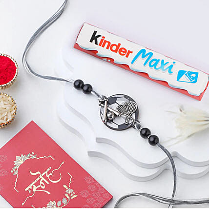 Goal Scorer Football Rakhi N Kinder Joy: Rakhi With Chocolates