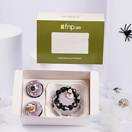 Halloween Purple Bento Cake And Cupcakes: Halloween Cupcake Ideas