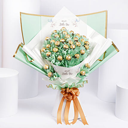 Hello Little One Rochers Bouquet: New Born Baby Gifts