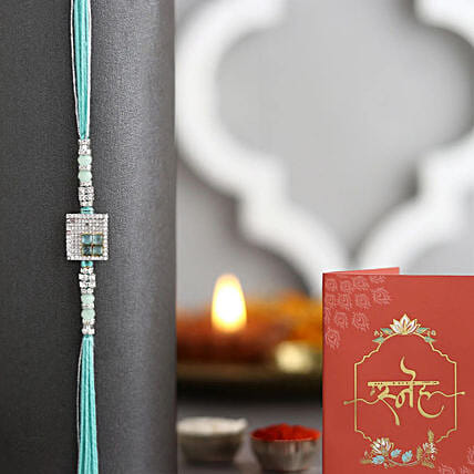Imperial American Diamond Rakhi: American Diamond Rakhi