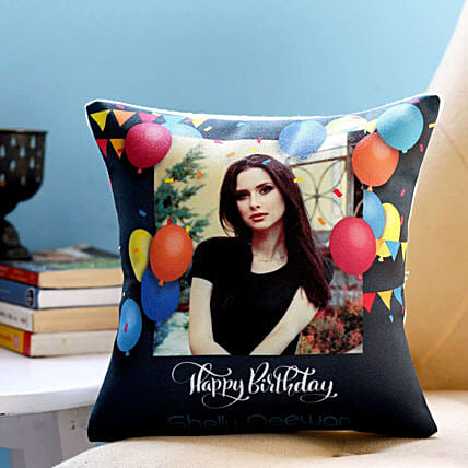 Personalised Birthday Balloons Cushion: Birthday Gifts for Daughter