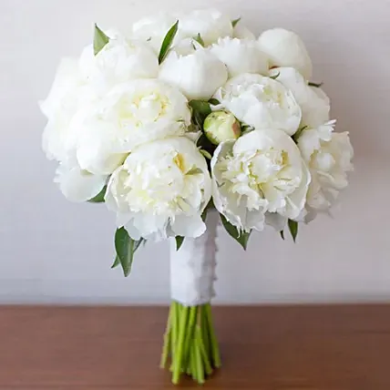 20 White Peonies Bouquet: Peonies Flower Bouquets